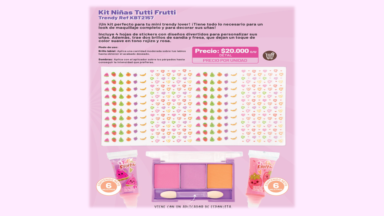 KIT NIÑAS TUTTI FRUTTI