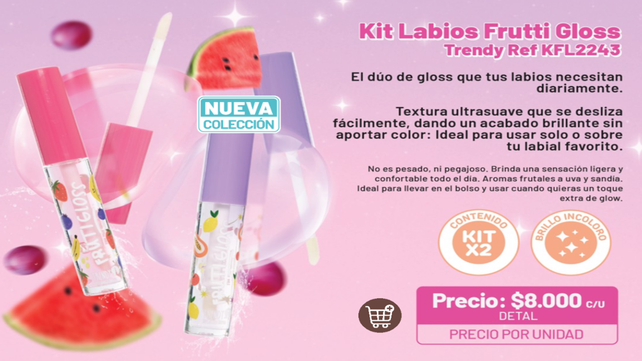KIT LABIOS FRUTTI GLOSS