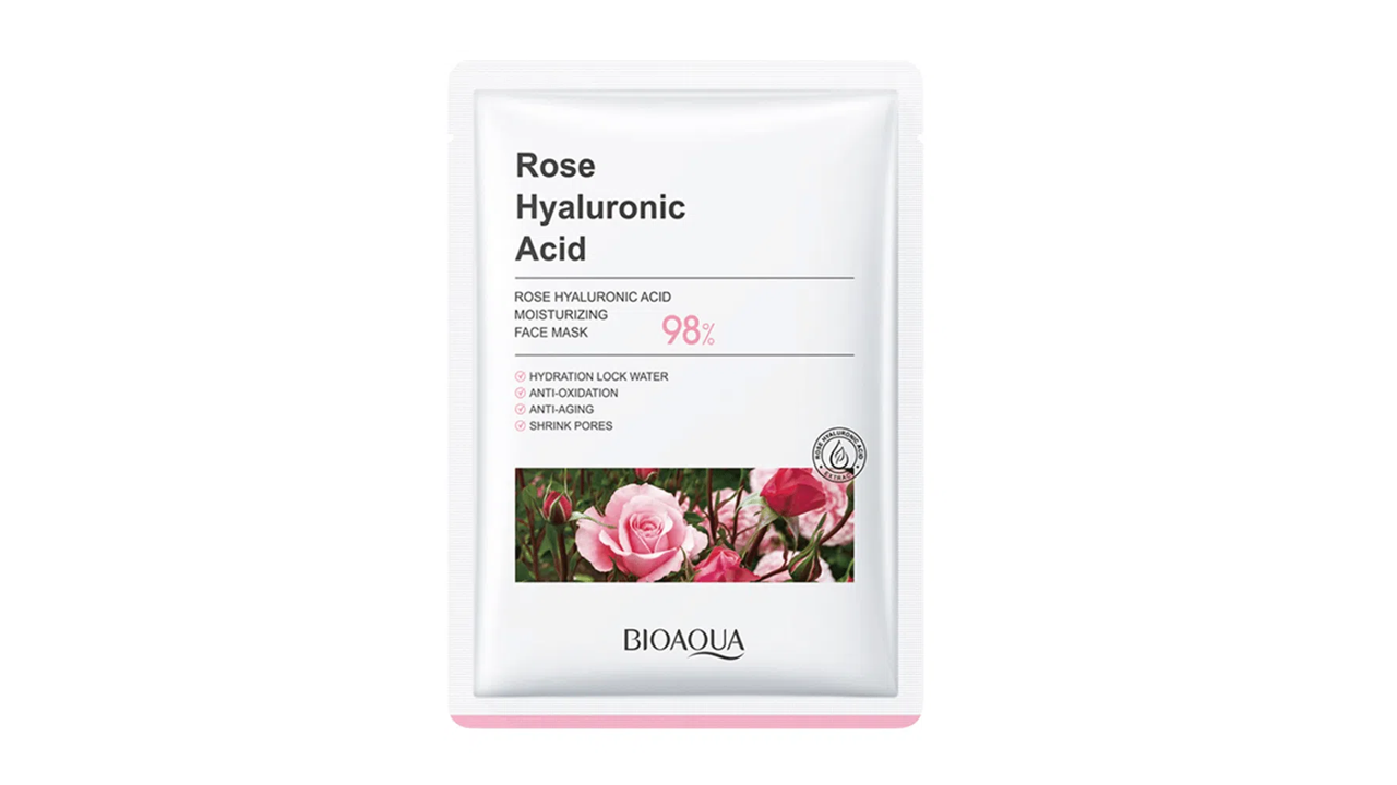 Mascarilla o Velo Facial Ácido Hialurónico Y Rosas Bioaqua | Piel Elástica